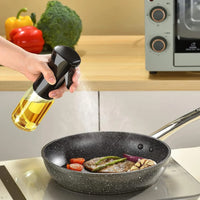 Glass Oil Dispenser Bottle Spray (1 Pc 200 Ml Approx)