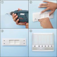 White Manual Wall Mounted 6 Grid Food Dispenser