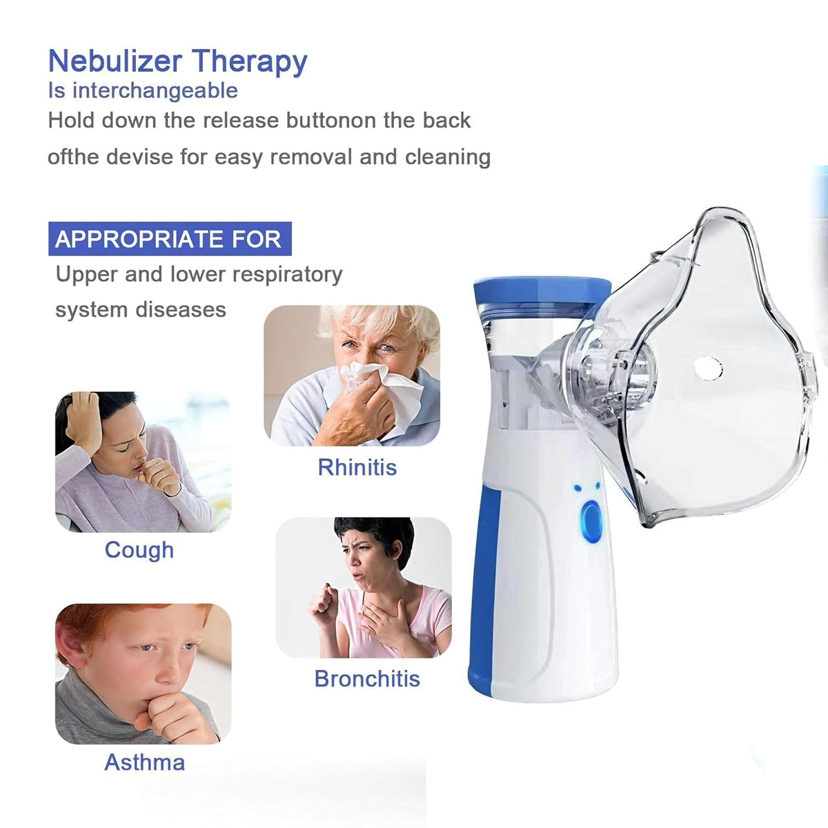 Portable Mesh Nebulizer Rechargeable Machine